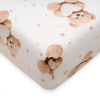 Bavlnené prestieradlo do postieľky New Baby Love Teddy Bear 120x60 cm beige béžová