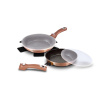 Berlingerhaus Sada pánví s odnímatelnou rukojetí 4 ks Rosegold Metallic Line BH-7742