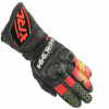 športové kožené rukavice na motorku XRC HADERG RACE čierna/červená/žltá fluo M