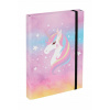 Baagl A4 Rainbow Unicorn ružová
