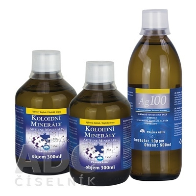 Ľubomír Drgáň - TRIX Pharma Activ Aktívne minerály extra AKCIA 2x300 ml + Koloidné striebro Ag100 10ppm 500 ml, 1x1 set 2 x 300 ml