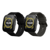 kwmobile řemíneks for Huami 22mm Amazfit Bip 6 / Bip 5 Unity / Bip 5 / GTS 3 / Balance 2 / Helio řemínek řemíneks - 2x Náhradní Silikonový Watch Bands - Smartwatch or Fitness Tracker - černá / šedá