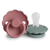 DVOJBALENIE CUMLÍKOV FRIGG DAISY DUSTY ROSE/ LILY PAD, 0-6M, SILIKÓN