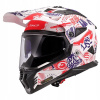Prilba LS2 MX702 PIONEER II FANTASY enduro cross off-road, biela, červená, modrá, veľkosť M