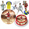 DIGITÁLNA TLAČ Opłatek na tort CRISTIANO RONALDO CR7 LOPTA + TEXT ZADARMO 1