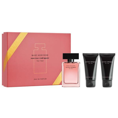 Narciso Rodriguez For Her Musc Noir Rose SET: Parfumovaná voda 50ml + Telové mlieko 50ml + Sprchový gél 50ml pre ženy
