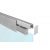SISCO SISTEM SC - POSUVNÝ SYSTÉM 100 SILENT GLASS 80 KG s krytom na profil Prevedenie: SC – posuvný systém 100 SILENT GLASS pre jednokrídlové dvere 1D 1500/80 s krytom STM - strieborná matná (AF)