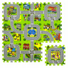 HRUBÉ PENOVÉ PUZZLE VEĽKÁ PODLOŽKA VZDELÁVACIA 90x90 ULICE MESTO