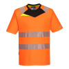 PORTWEST HI-VIS DX413 / Reflexné strečové tričko - HV oranžová/čierna XXL