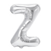 Party Fóliový balón písmeno Z strieborný 40 cm