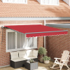 zahrada-XL Manuálna vysúvacia markíza červená 350x250 cm, vidaXL Náhradná látka markízy pre rám 3,5x2,5 m červená 3330433