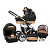 Kombinovaný kočík Raf-pol Largo - čierná + coffee (2-kombinácia)