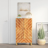 Vysoká skrinka hnedo-čierna 60x33,5x100 cm masívne mango-ForU-356813