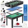 tectake 405396 multifunkčný hrací stôl sirgamealot, 15v1, s príslušenstvom - čierna/zelená
