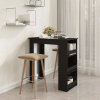 vidaXL Barový stôl+regál, čierny 102x50x103,5 cm, kompozitné drevo - Čierna - 107997-208090