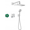 Hansgrohe Croma E sprchová súprava podomietková s termostatom s dažďovou sprchou chrómová 27953000