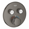 Grohe Grohtherm SmartControl vaňová/sprchová batéria podomietková s termostatom Brushed Hard Graphite 29119AL0