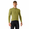 Castelli Espresso Thermal LS, Sage/ Deep green Veľkosť: XL Pánsky cyklistický dres do prechodných a mierne chladných podmienok