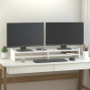 zahrada-XL Stojan na monitor biely 100x27x15 cm masívna borovica 814025
