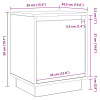 vidaXL Nočný stolík s LED svetlami Dymený dub 39x34,5x50 cm - Hnedá - 276655-293393