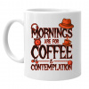 Mornings are for coffee and contemplation - pro fanoušky seriálu Stranger Things - keramický hrnček s potlačou - Tričkový | Biela