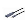 Gembird adaptér USB-C (M) na HDMI (F), 0.15m kábel, šedý A-USB3C-HDMI-01
