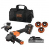 Uhlová brúska Black-Decker BCG6L8D2S-QW (s batériou)
