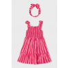 Dievčenské bavlnené šaty Mayoral 3942.6M.Mini.PPY2 ružová 128