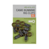 Korum Převleky na Závěsku Camo Runnig Rig Clips Small 8 ks