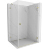Mexen Lunar-B, pravostranný výklopný sprchový kút 90 x 70 cm, 8mm číre sklo, zlatý profil, 832-090-070-50-00-P