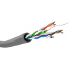 UTP drôt PVC 100m cat.5e, CPR Eca, AWG24, 100Mhz, 1000Base-T, sivý, pomedený