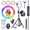 Prstencová lampa Ring LED Statív RGB Svetlá Selfie Fotografia