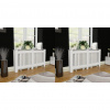 vidaXL Kryt na radiátor 2 ks MDF biely 152 cm 276004