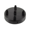 Čierny matný stropný držiak pre 5 svietidiel, 12cm, kov