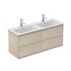 Ideal Standard Connect Air Skrinka pod dvojumývadlo 120 cm, svetlé drevo/matný svetlo hnedý lak E0822UK
