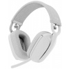 Logitech ZONE VIBE 100 Headset uzavřená (Over Ear) Bluetooth® stereo bílá Redukce šumu mikrofonu, Potlačení hluku regulace hlasitosti, Vypnutí zvuku mikrofonu