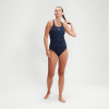 Speedo HyperBoom Medalist Swimsuit Womens Black/Blue 8 (XS)