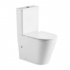 Mereo WC kombi s doskou SoftClose, vario odpad, Rimless, biela VSD91T1