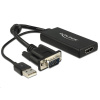 DeLOCK 0,25 m VGA + USB2.0-A / HDMI 0,25 m HDMI VGA (D-Sub) + USB čierny (62668)