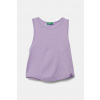 Detský bavlnený top United Colors of Benetton fialová farba, 31H3CH01F 31H3CH01F.G.Season.PPYA 160