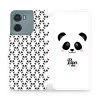 Flipové pouzdro Mobiwear - Motorola Moto E15 - M030P Panda Amálka (Knížkové flip pouzdro, obal, kryt na mobil Motorola Moto E15 - M030P Panda Amálka, materiál Umělá kůže + TPU - ochrana 360°, stojánek