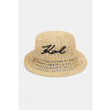 Karl Lagerfeld dámsky slamenný klobúk K/SIGNATURE B2W46080 béžová ONE SIZE
