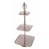 Ručná výroba - Etažér LOTTE, 3-poschodový, štvorcový, 19,5x19,5x48 cm|Ego Dekor