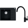 Set Franke G270O (dřez CNG 611-62 TL/2 Onyx, levý + baterie FC 6018.071 LINA Onyx) 114.0700.771
