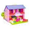 Wader Play House Dvojposchodový domček pre bábiky s nábytkom - pink Wader