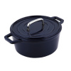 Cs solingen Pekáč s poklicí litinový kulatý se smaltovaným povrchem ALPEN 24 cm modrá CS-079369