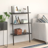 Naklonený regál s 3 policami, čierny 64x34x116 cm-ForU-336372