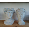 Stojan na kvety - Head čreva H-28cm.kpl.Szaro-krém (Stojan na kvety - Head čreva H-28cm.kpl.Szaro-krém)