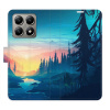 Flip pouzdro iSaprio - Xiaomi 14T - Magical Landscape s kapsičkami na karty (Flipové knížkové pouzdro, obal, kryt iSaprio s přihrádkami na karty a motivem)