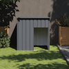 Búda pre psa so strechou antracitová 110x103x109 cm pozin. oceľ-ForU-172355